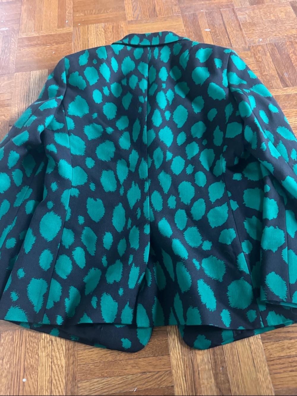 Akris wool Womens Green and Black Patterned Blazer - Picture 4 of 4